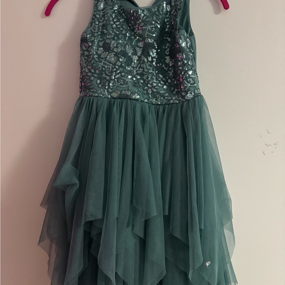 Zhenzi Teal Sequin Embellished Top